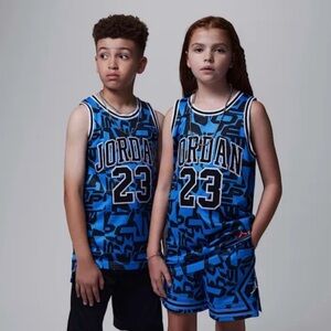 NWT Jordan Boys M 10-12 Legend Blue #23 Basketball Jersey Mesh Tank Top